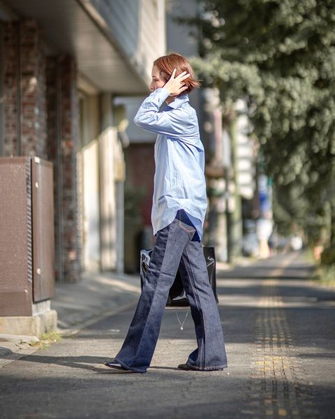 J.B. ATTIRE  Paris blue shirts×Rive gauche denim style