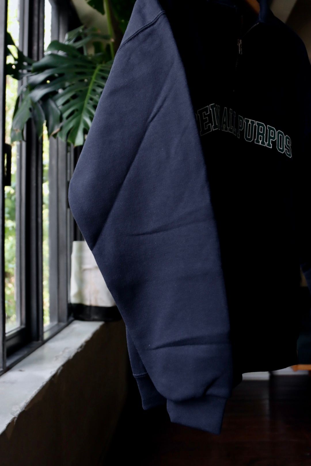 セダンオールパーパスFW23 Arch Logo Quarter Zip Sweatshirt (SD23F-CT03)Navy