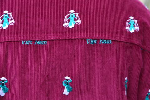 doublet VETNAM EMBROIDERY COURDUROY JACKET PINK style.2020.10.6.