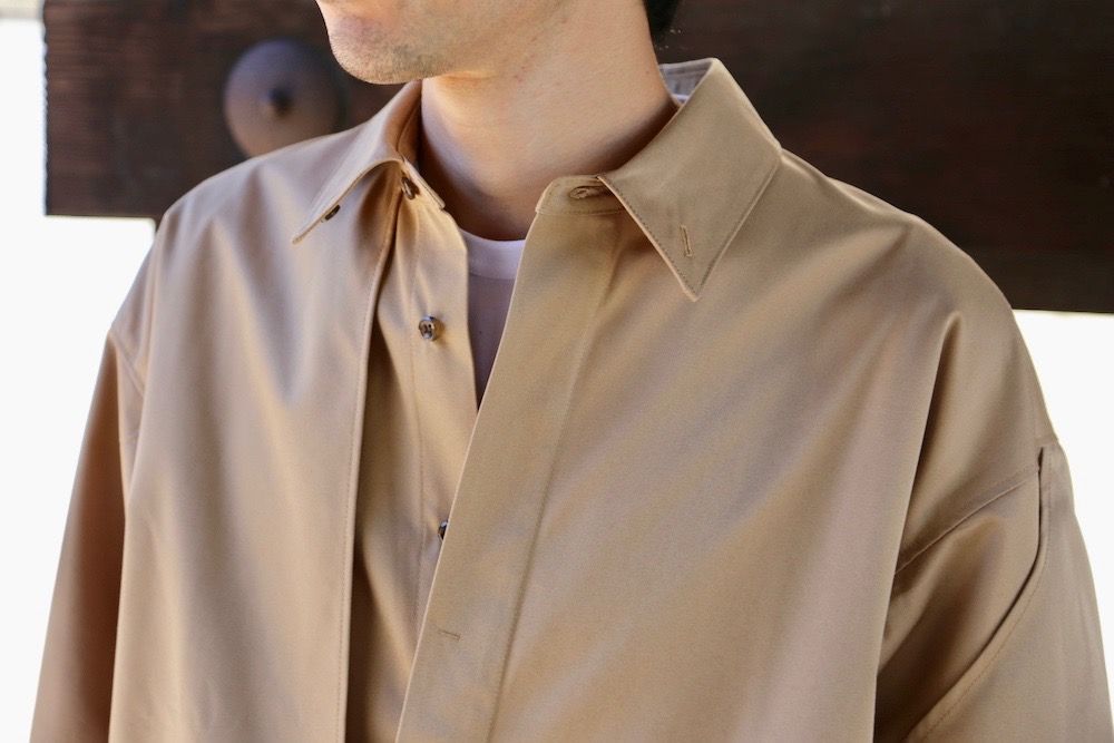 JieDa T/C FLAP SHIRT"BEIGE"Style.2020.8.29.