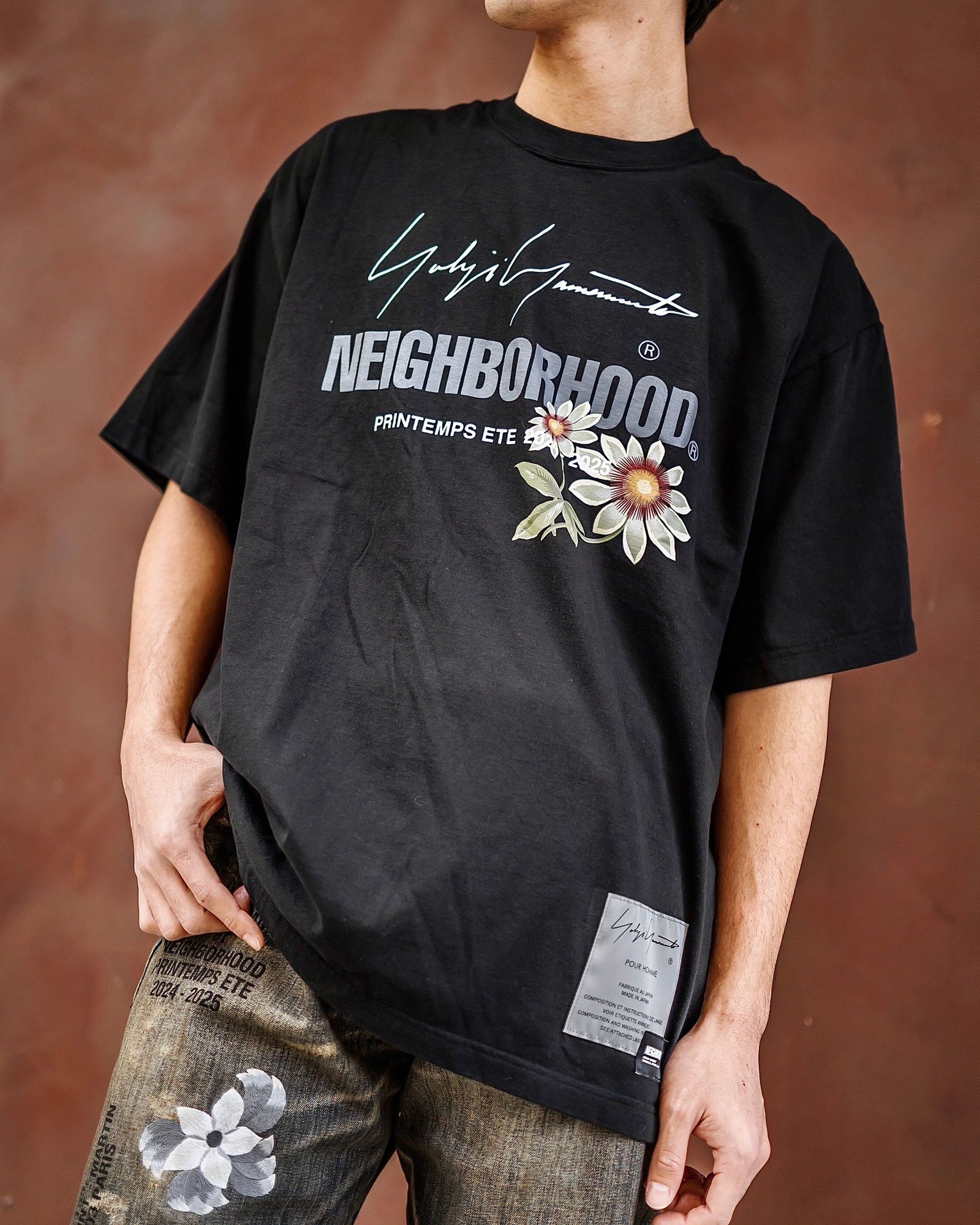 yohji yamamoto - Yohji Yamamoto x NEIGHBORHOOD TEE SS-1(HP-T89-996)BLACK |  mark