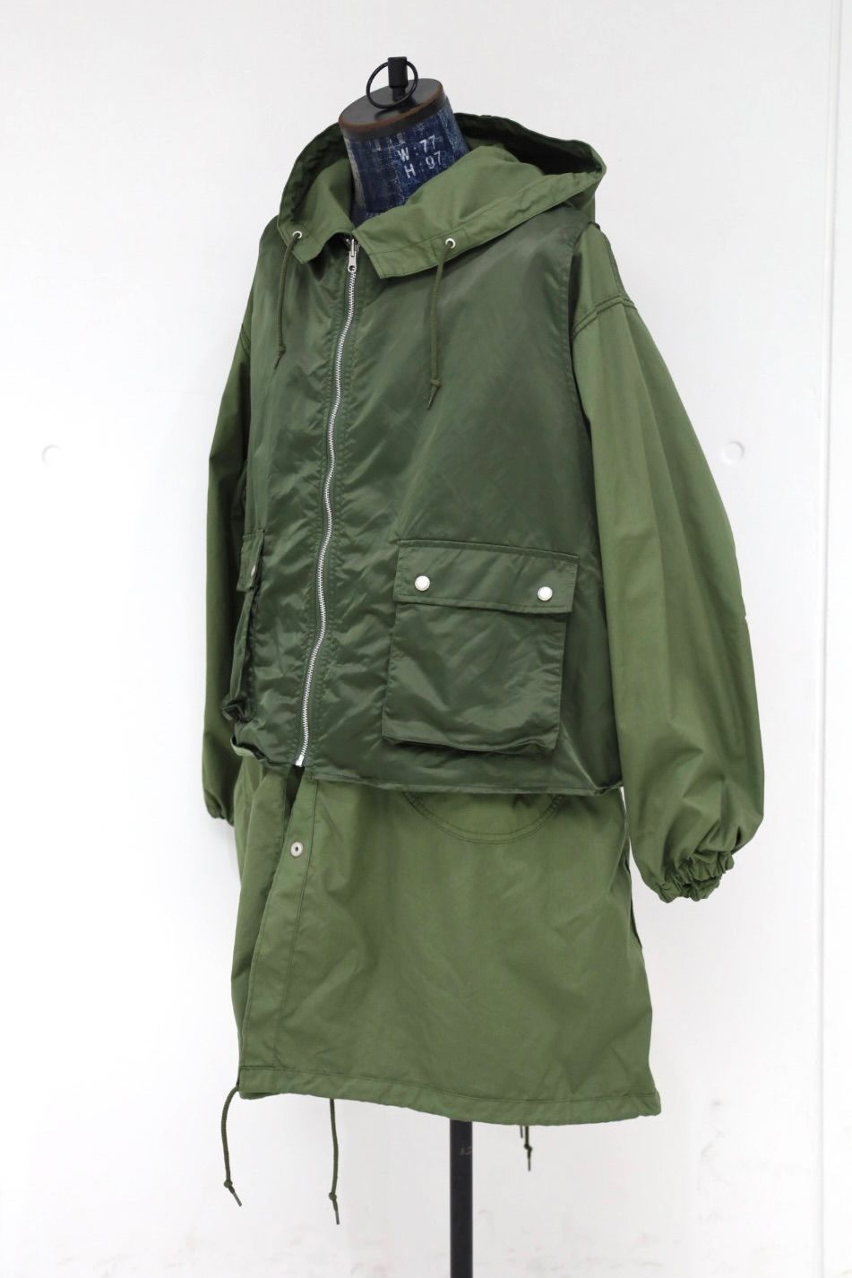 コムデギャルソンオム26FW 綿ナイロンウェザー×ナイロンツイル 製品洗コート(HR-C002-051)KHAKI☆8月7日(金)発売！