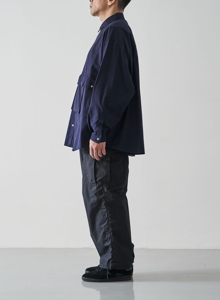 フレッシュサービス OXFORD FLAP POCKET L/S SHIRT(FSW-22-SH_66)NAVY