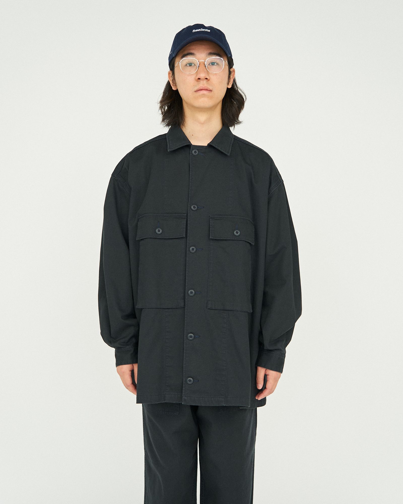 フレッシュサービス UTILITY FATIGUE SHIRT(FSC251-20138)BLACK