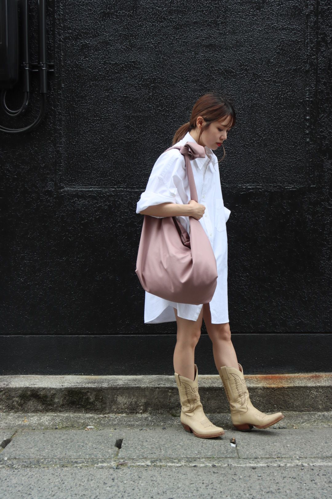 Graphpaper 23SS Oxford S/S Oversized B.D Shirt stlye.2023.5