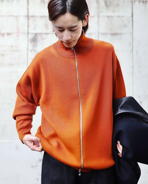 Graphpaper グラフペーパー 23AW Light Melton Stadium Jacketスタイル
