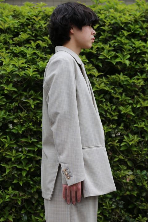 YOKE SIDE OPEN COUBLE-BREASTED JACKET(YK21SS0193J) style. 2021.04.23.