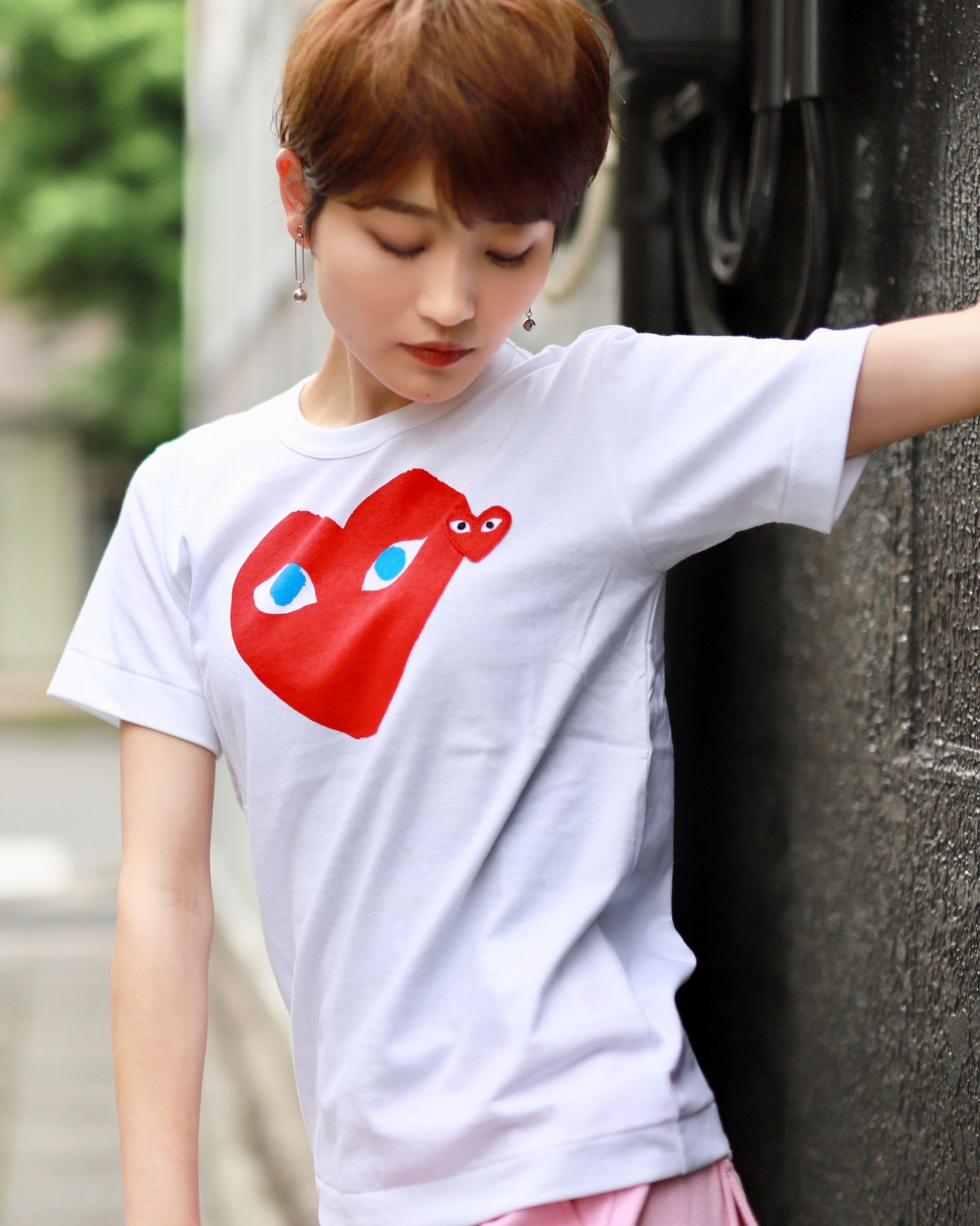 COMME des GARCONS☆レッドハート ブルーアイズ SS Tシャツ PLAY COMME des GARCONS - PLAYプレイコムデギャルソン BLUE