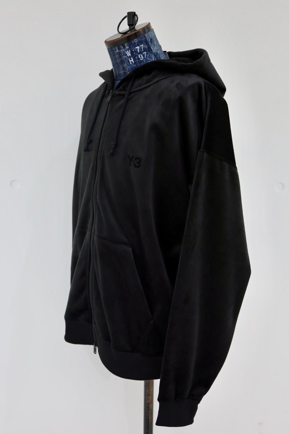 ワイスリー Y-3 ジップフーディ VELVET ZIP HOODIE(IA4371)BLACK☆新作発売！