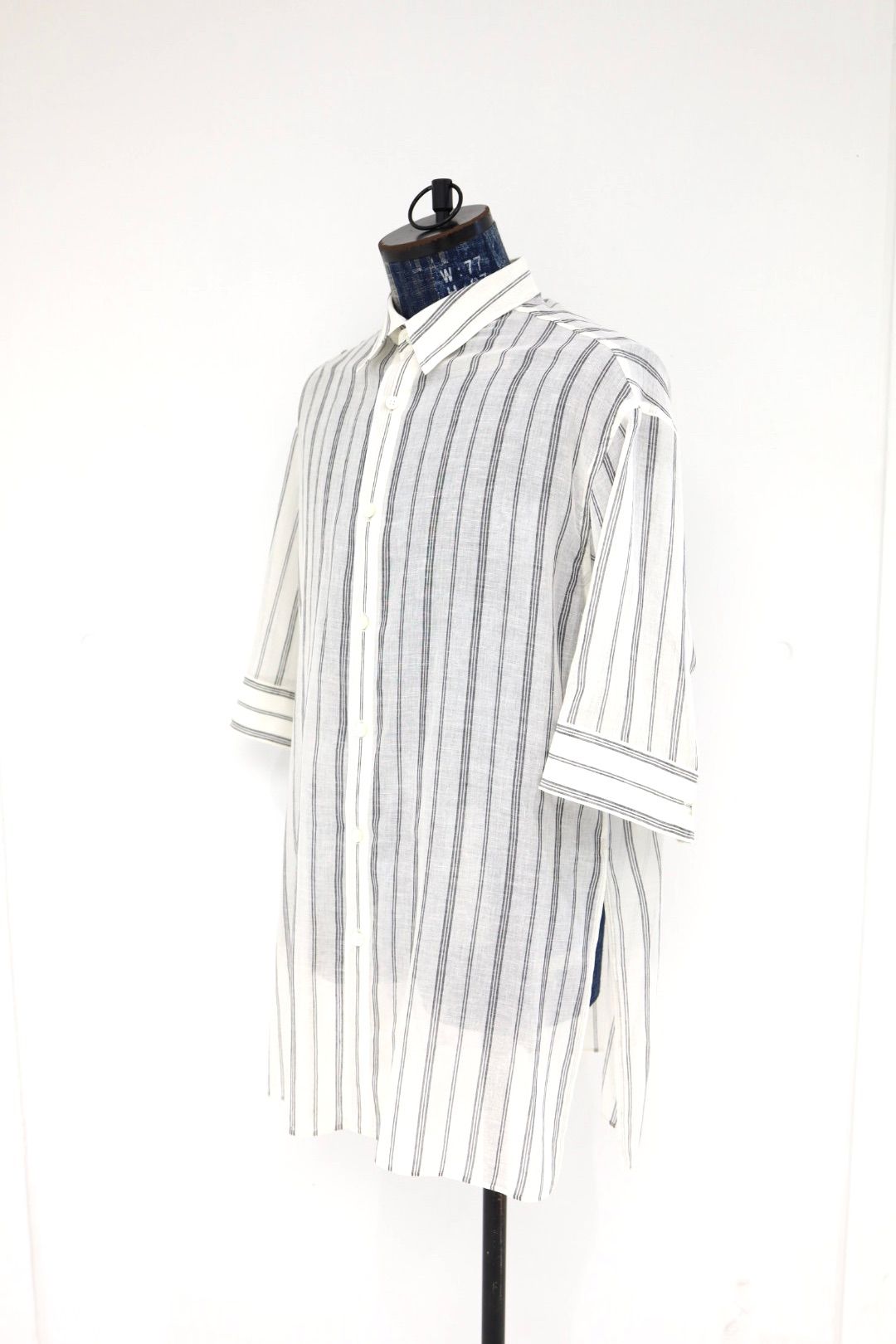 Yohji Yamamoto シアーストライプ レギュラーカラーシャツ (HK-B51-058-1)OFF WHITE☆新作発売！