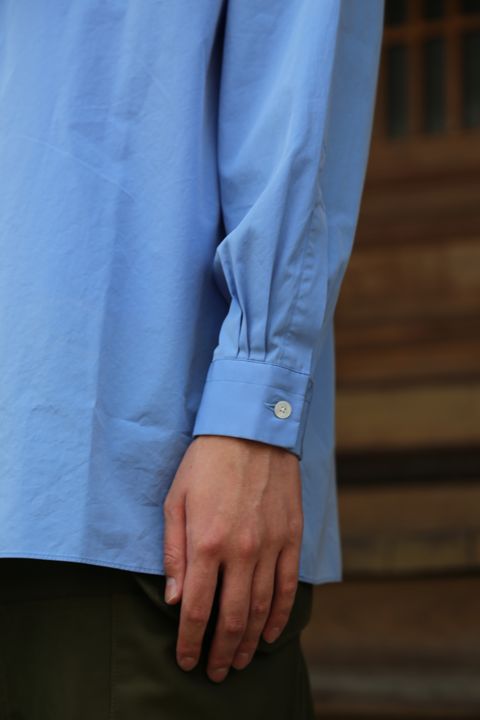 A.PRESSE Band Collar Shirt"SAX"style.2021.7.23.