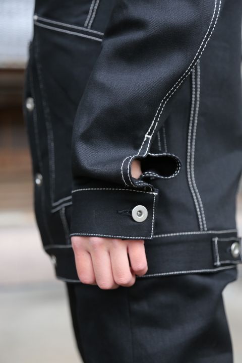 sulvam Mens slim denim jacket & Mens boots cut denim pants style 2020.12.19.