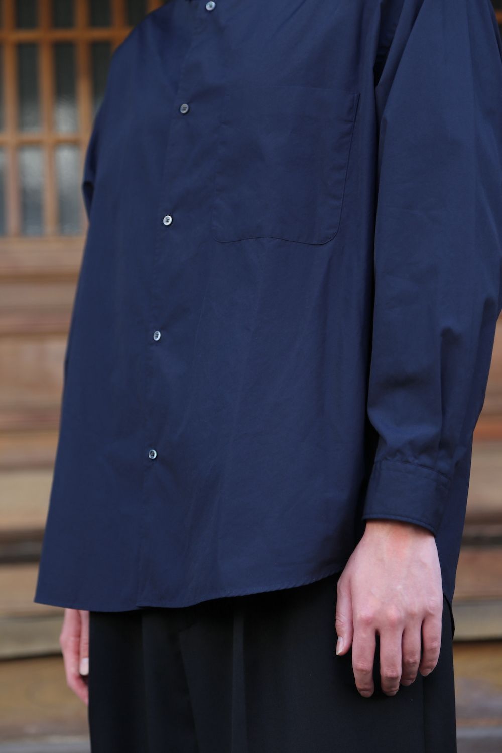 Gpaphpaper Broad L/S Oversized Regular Collar Shirt(GM212-50110B) style.2021.5.23.