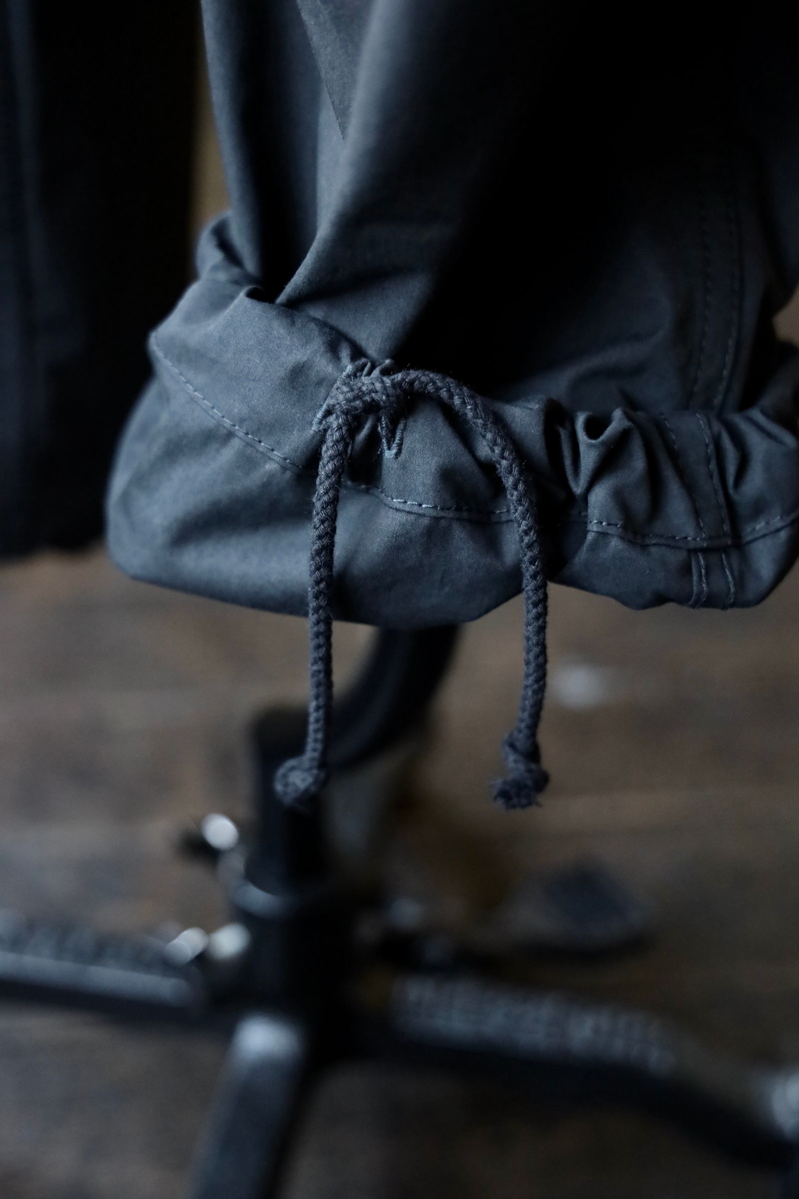 コムデギャルソンオム25SS 綿エステルウェザーパラシュートパンツ(HO-P021-051)BLACK