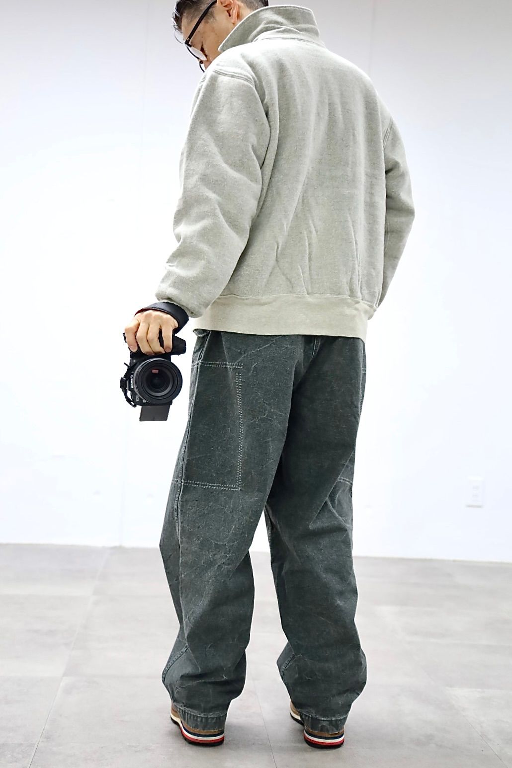 A.PRESSE 2026 STYLE1 Vintage Sweat Cardigan"GRAY"スタイル