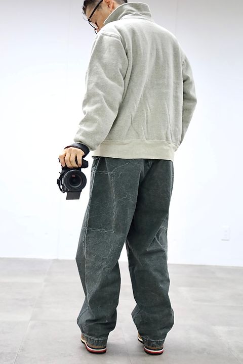A.PRESSE 2026 STYLE1 Vintage Sweat Cardigan"GRAY"スタイル