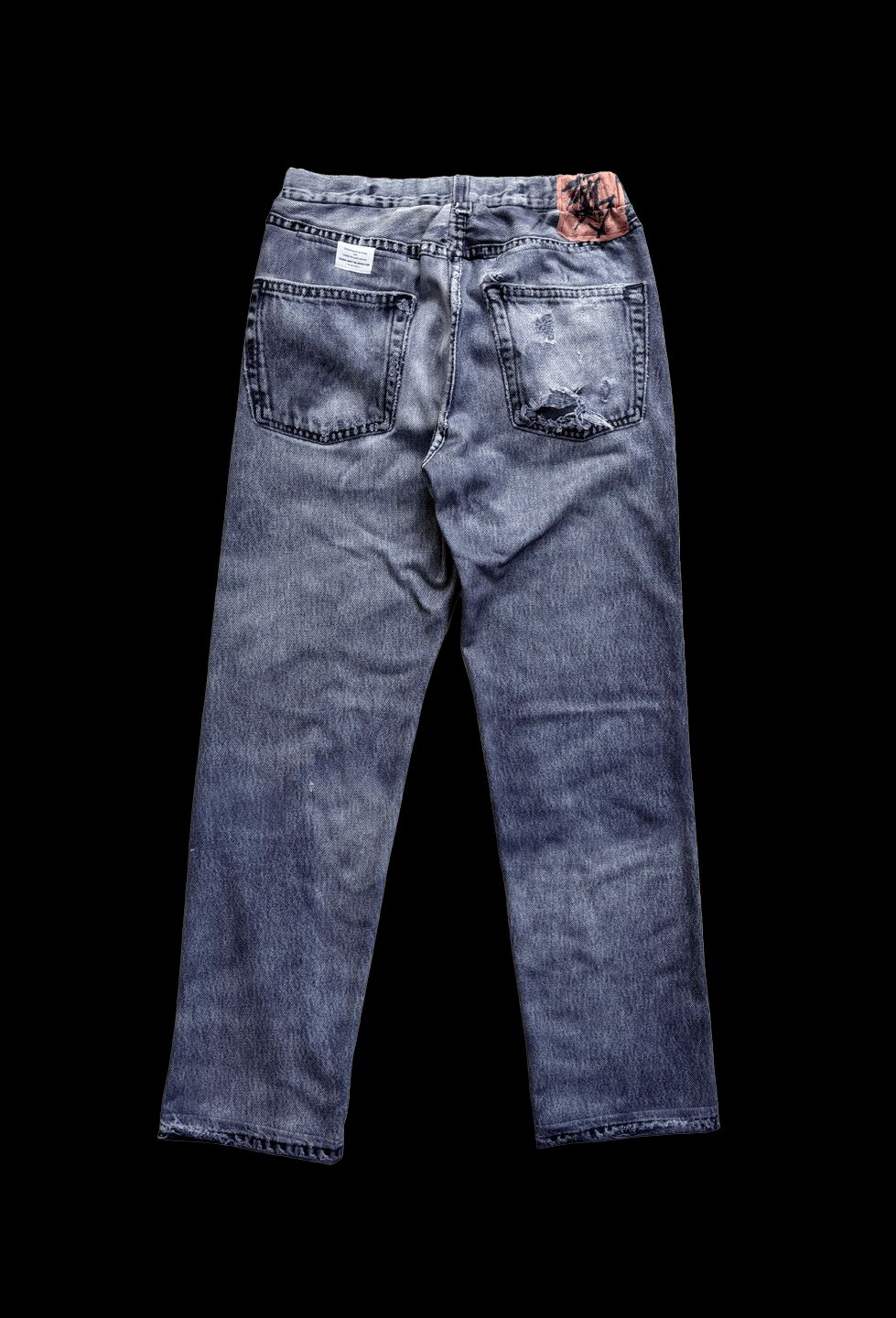 トーキングアバウト ジ アブストラクション 25AW DENIM PRINT FLEECE LINING STRIGHT PT(2526AW-PT-001F)BLACK☆新作発売！