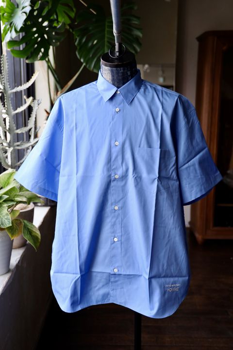 コムデギャルソンオム 綿ブロードS/Sシャツ(HQ-B103-051)SAX