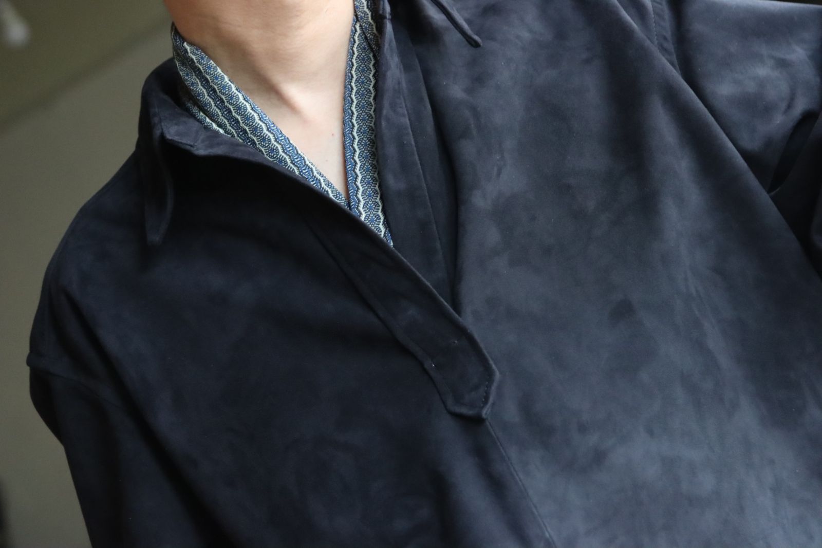A.PRESSE アプレッセ24SS Leather Skipper Shirtスタイル