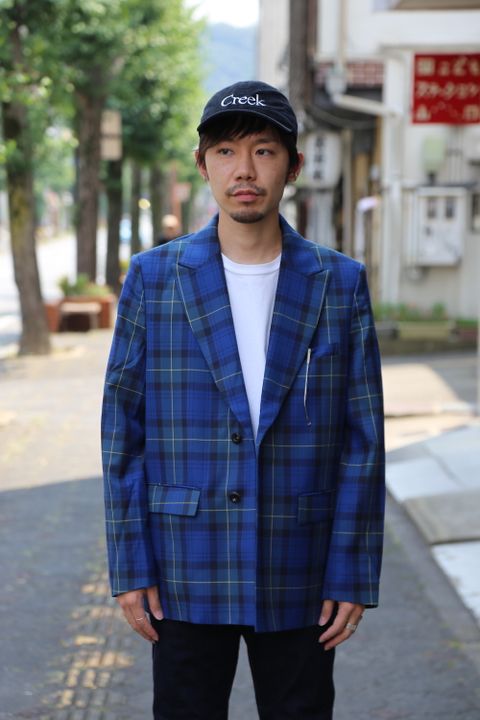 JieDa TARTAN CHECK JACKET "BLUE"Style.2020.8.22.