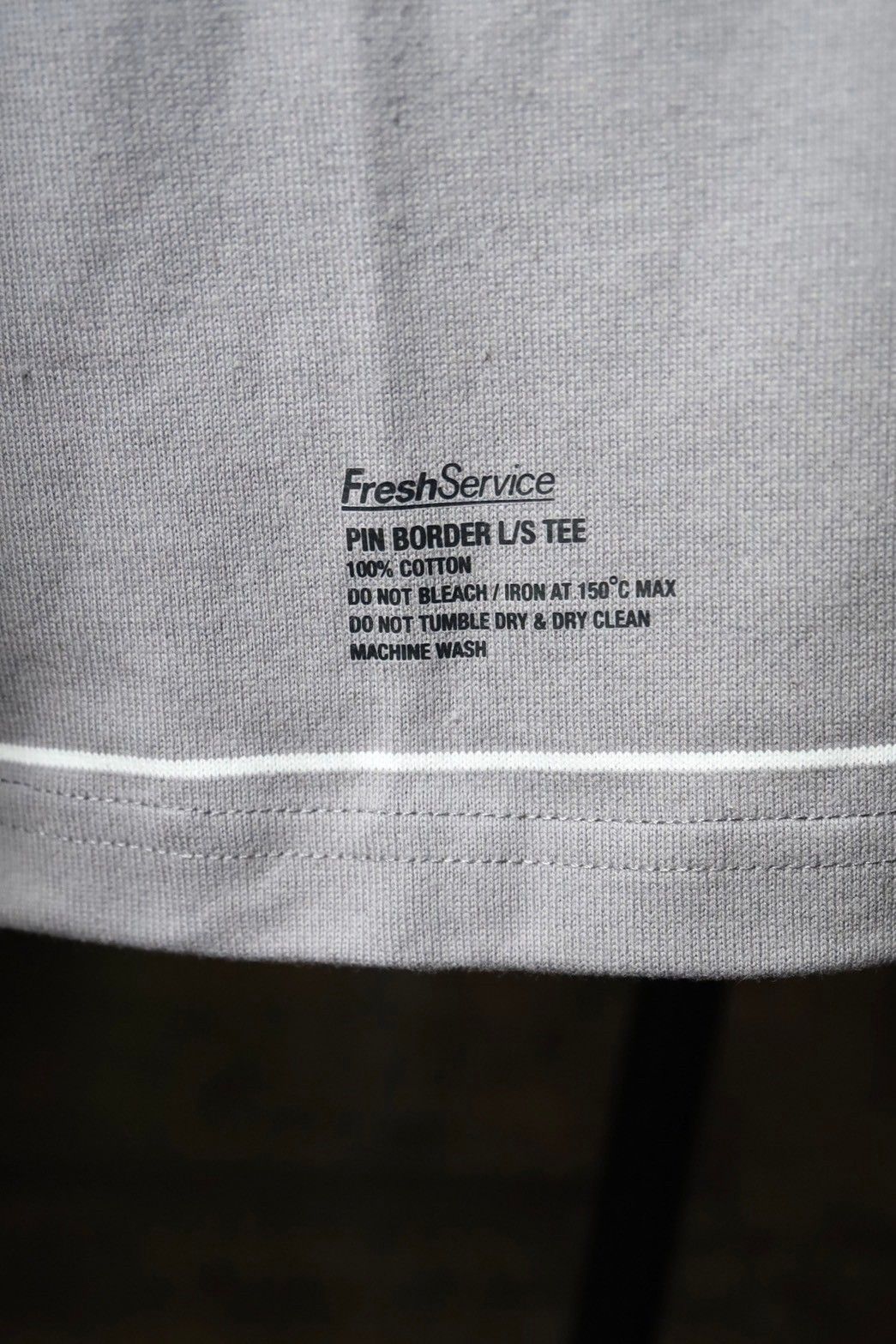 FreshService PIN BORDER L/S TEE(FSC261-70261)GRAYxWHITE ☆2月14日(土)新作発売！