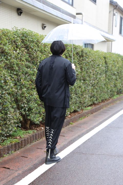 yohji yamamoto W-ヒモ開きレースアップパンツ(HD-P56-100) style.2021.1.24.