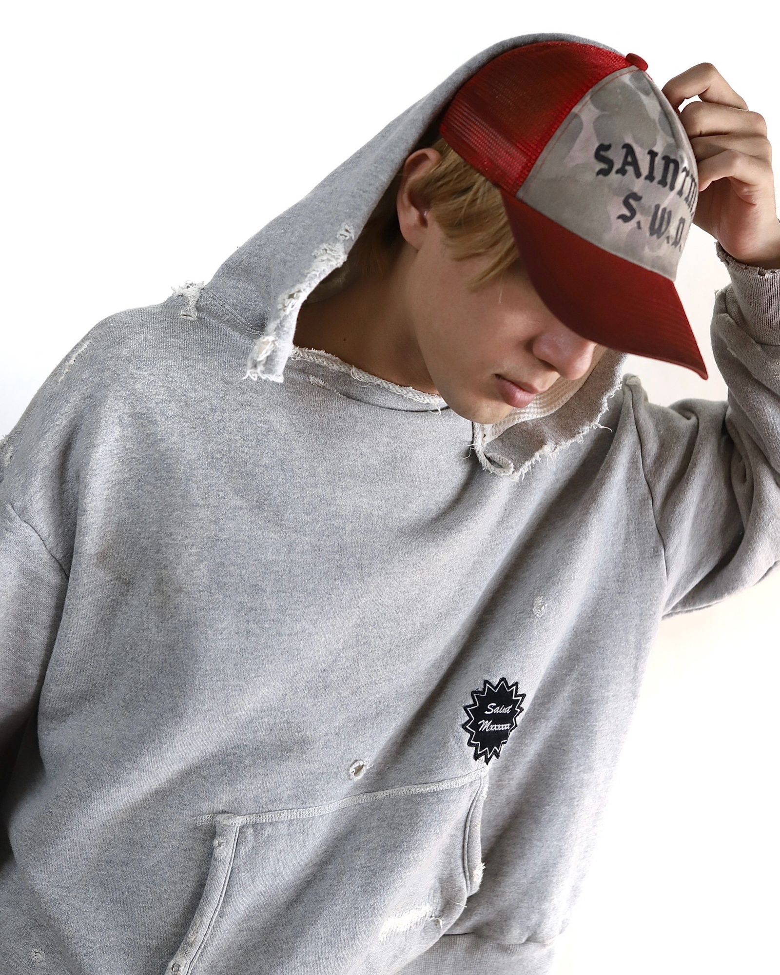 セントマイケル 24SS 新作DAMAGE HOODIE style 2024.3.8