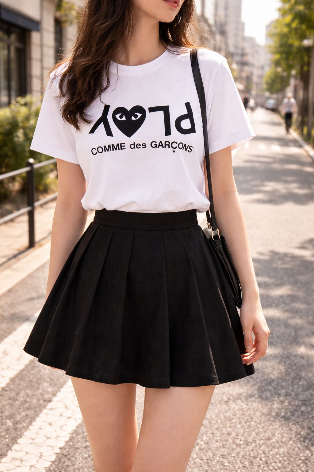 プレイコムデギャルソン PLAYロゴTシャツ (WHITE)