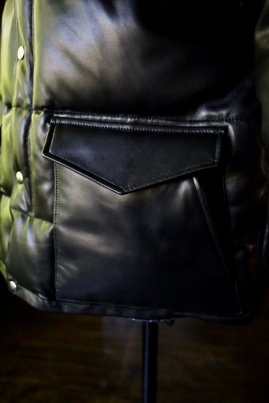 A.PRESSE - アプレッセ Leather Down Jacket(24AAP-01-01H)BLACK
