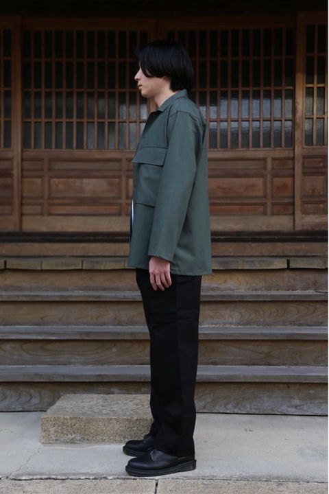 Graphpaper Wooly Cotton Military Jacket & Wooly Cotton Easy Military Pants style.2021.2.13.