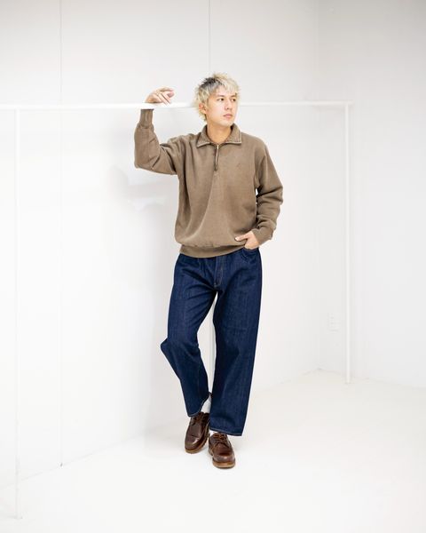 A.PRESSE 2026 STYLE1 Vintage Half Zip Sweatshirt (BROWN) 12月27日(土)新作発売！