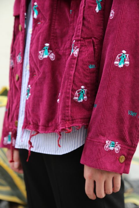 doublet VETNAM EMBROIDERY COURDUROY JACKET PINK style.2020.10.6.
