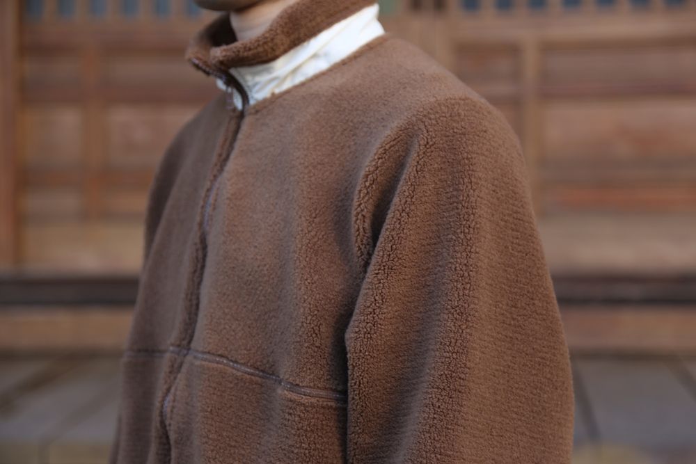 Graphpaper Wool Boa Zip-Up Blouson"CAMEL"Style.2020.11.9.