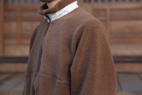 Graphpaper Wool Boa Zip-Up Blouson"CAMEL"Style.2020.11.9.