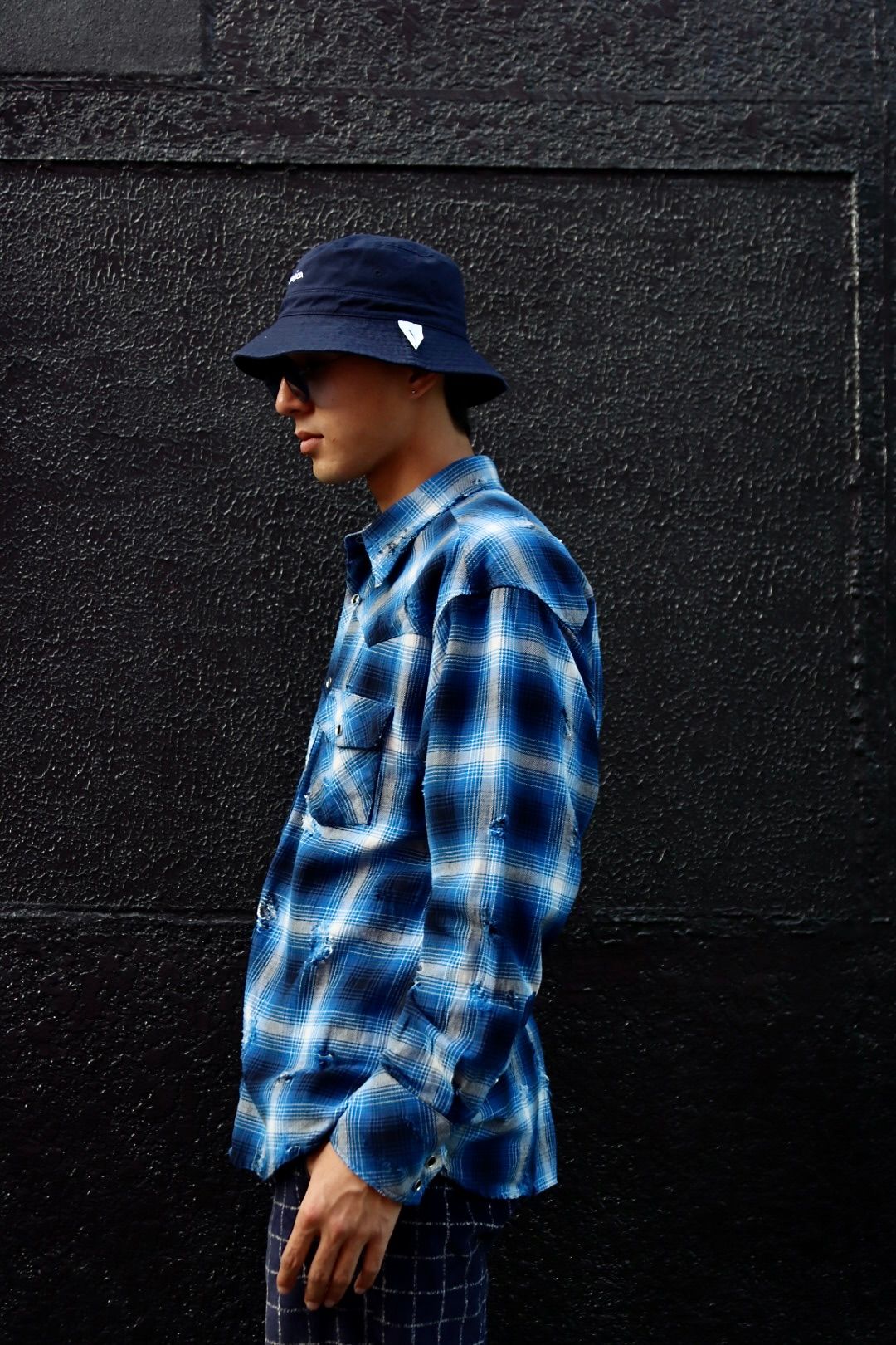 RAFUラフ23AW WESTERN SHIRT"BLUE"スタイル