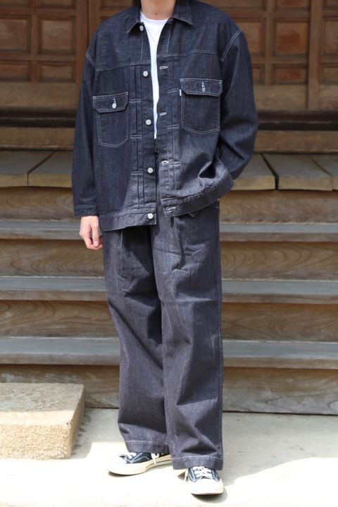 Graphpaper 2020AW Colofasat Denim Blouson & Colorfast Denim Belted Pants "INDIGO" style.2020.7.19