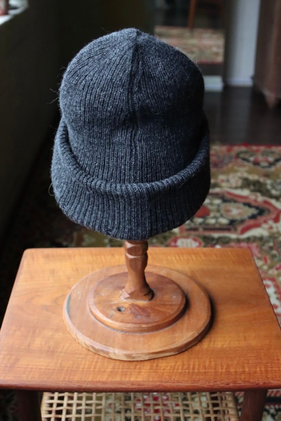 ワイズフォーメン DAMAGED KNIT CAP (ML-H01-160)CHARCOAL☆新作発売！