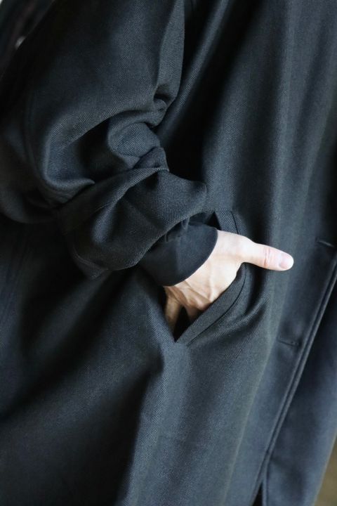S.F.C 23FW TAILORED SHIRT JACKET"BLACK"スタイル