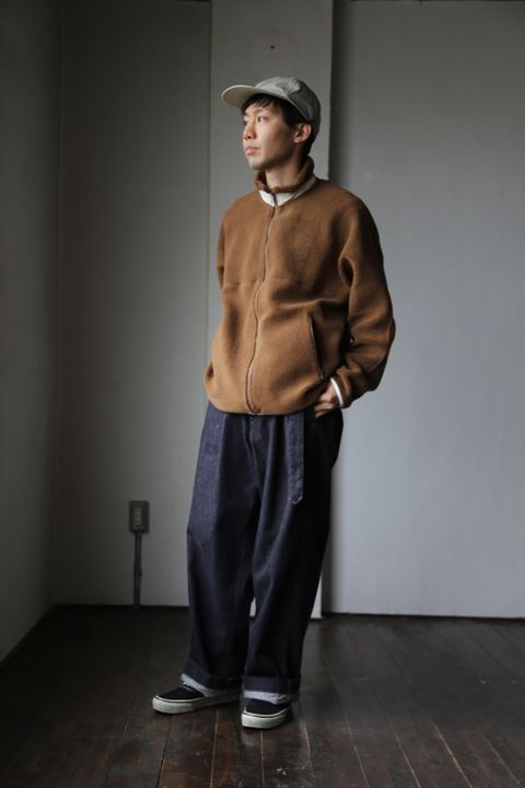 Graphpaper Wool Boa Zip-Up Blouson"CAMEL"Style.2020.11.2.