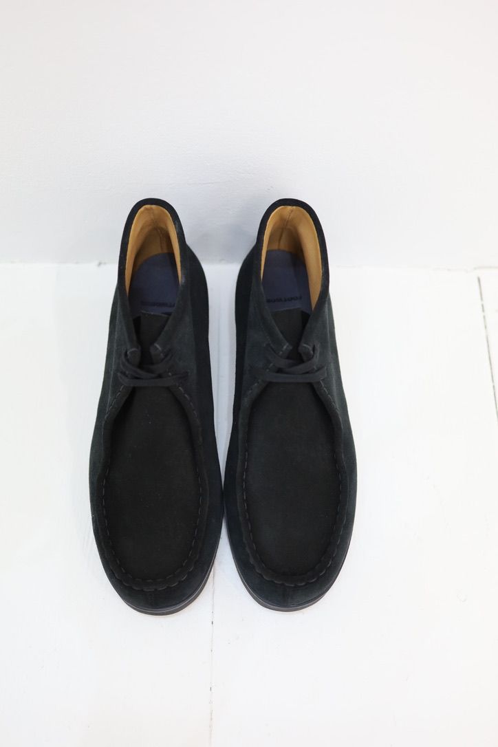 FOOTWORKSフットワークス  チロリアンシューズ Tyrolean shoes in suede leather(F02-0003_M)BLACK☆新作発売！