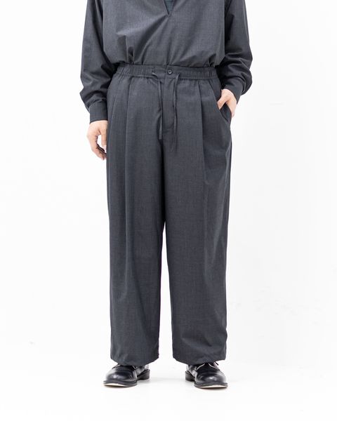 Graphpaper 26SS Fine Wool Heather Drawstring Track Pants(GM261-40322)CHARCOAL☆2月21日(土)発売！