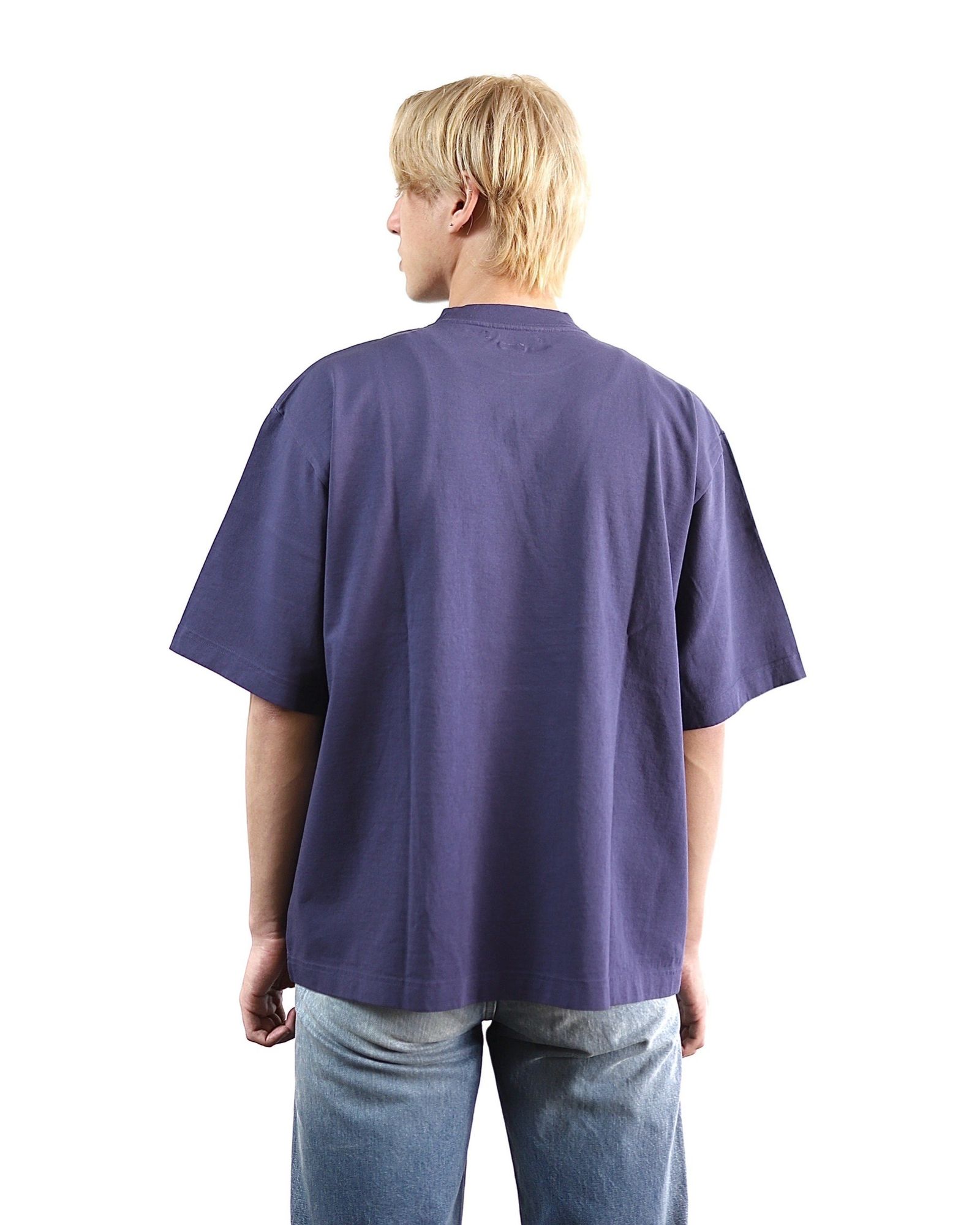 ブラームス24SS blurhms Piece-dyed Plain Tee(DarkPurpleNavy