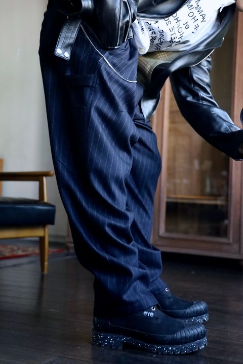 Y's for men STRIPED SERGE PAINTER PANTSスタイル
