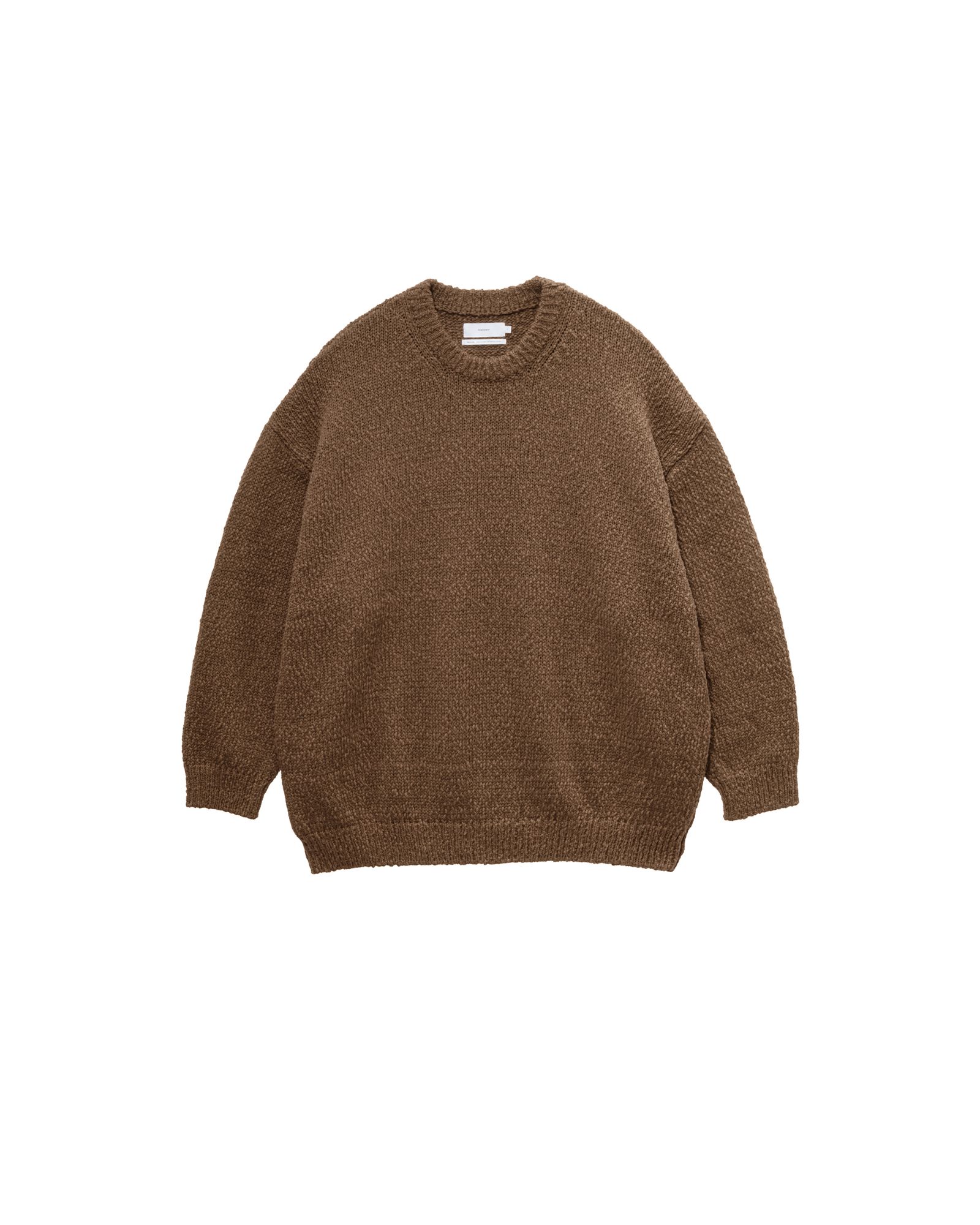 グラフペーパー Cotton Wool Slub Oversized Crew Neck Knit(GU263-80602)BROWN☆9月12日(土)発売！