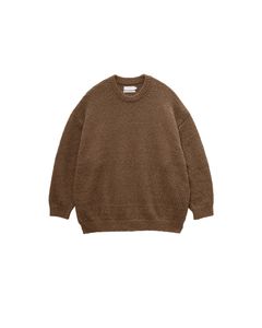 グラフペーパー Cotton Wool Slub Oversized Crew Neck Knit(GU263-80602)BROWN☆9月12日(土)発売！