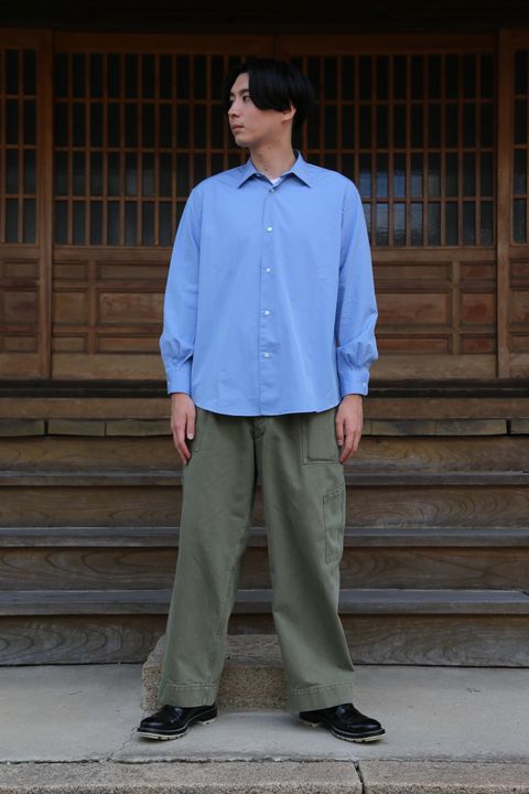 A.PRESSE Regular Collar Shirt"SAX"style.2021.7.23.
