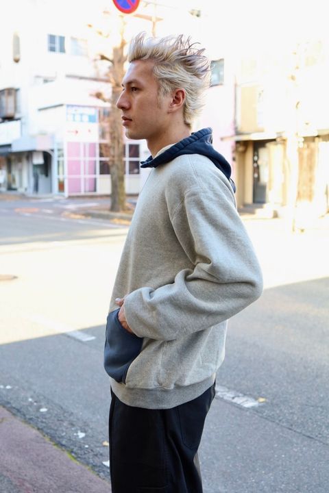 A.PRESSE Vintage Attached Hood Sweat Parka MARKスタイル