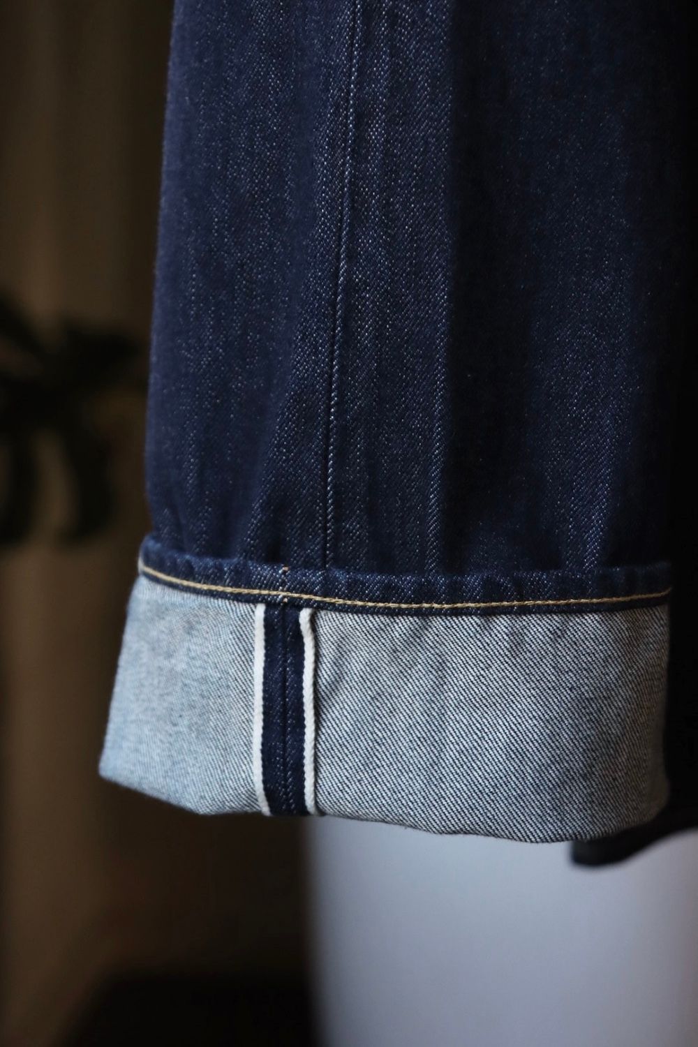 CIOTA22AWシオタ本藍スビンコットン13.5ozストレートデニム(NPTM-1STB-NIW)ネイビー(ONE WASH)