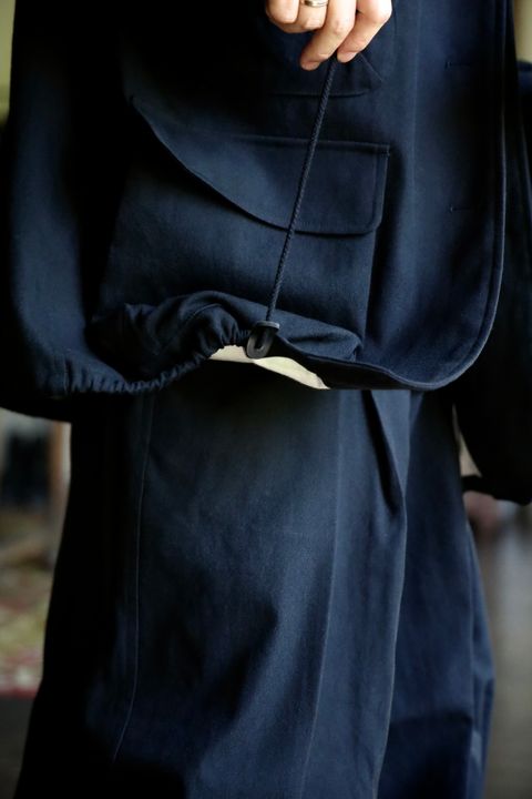 COMME des GARCONS HOMME ウールサージ縮絨ドローコードジャケットスタイル2024.10.05.