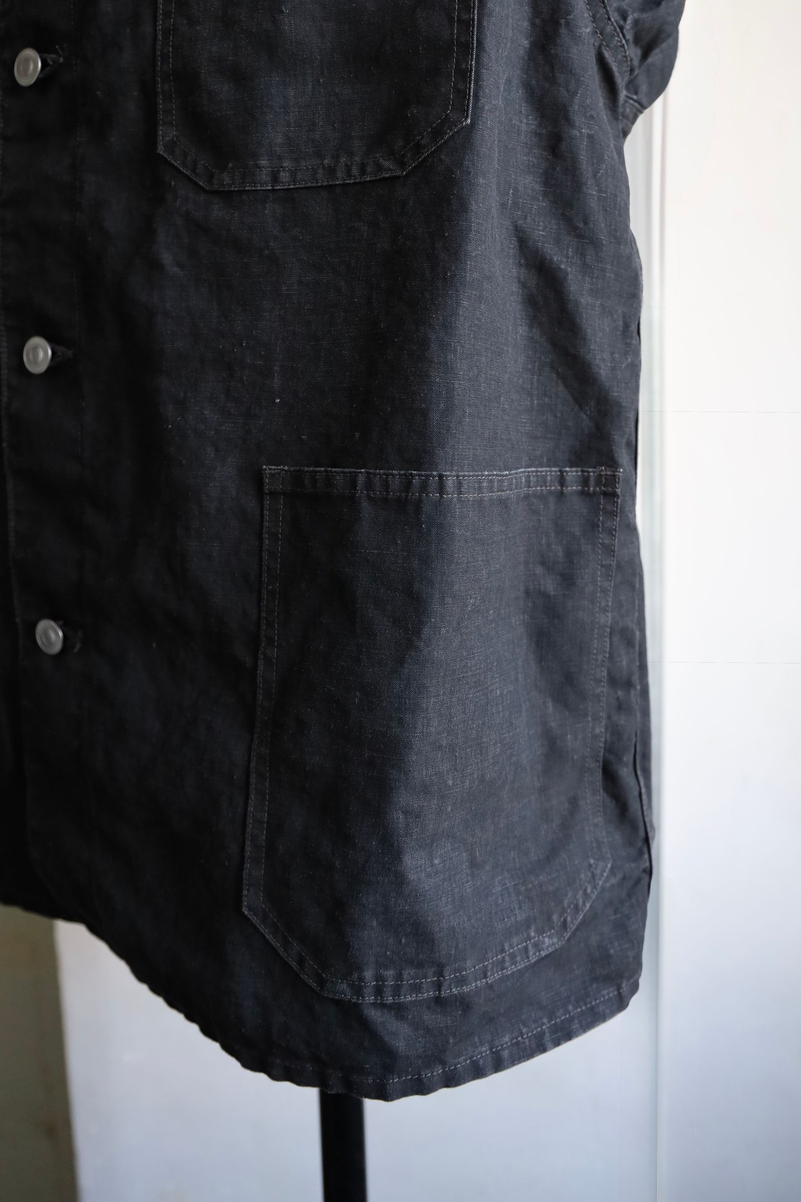 アプレッセ Vintage Black Linen Coverall (25SAP-01-29H) BLACK☆4月5日(土)発売！